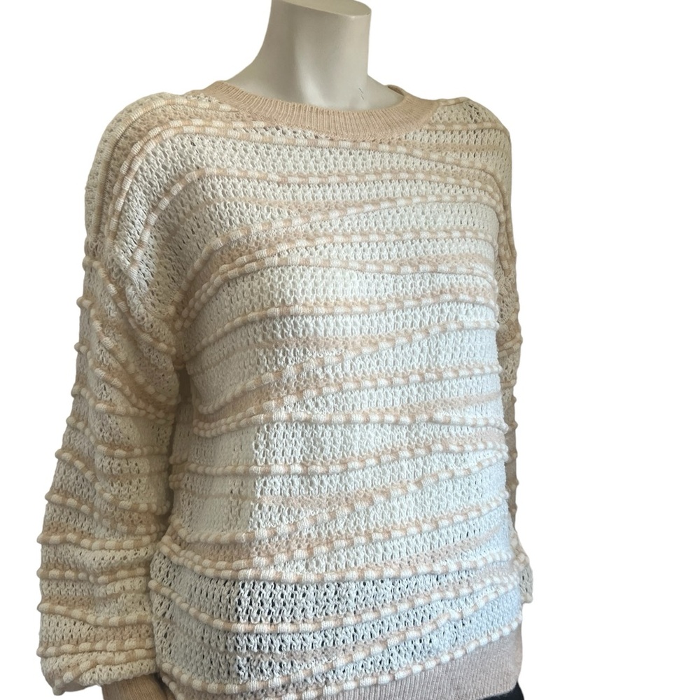 Anthropologie Open-Stitch Checkered Sweater Size Small - Picture 5 of 13